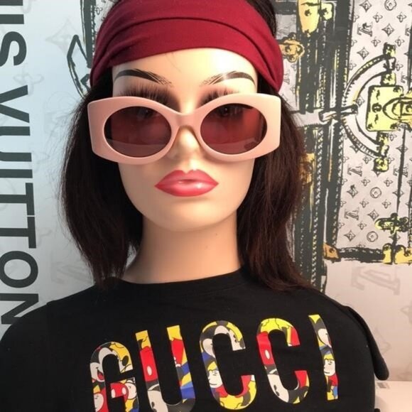 New ✨ Authentic Gucci GG0810S 003 Pink Oversized Sunglasses ✨ - Picture 5 of 11